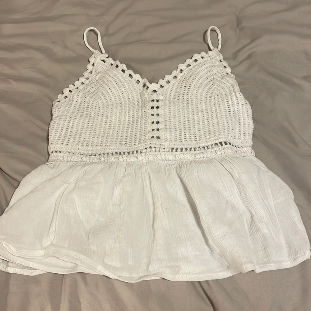 white boho top